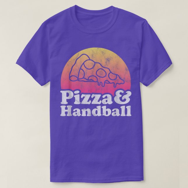 Pizza and Handball  T-Shirt (Design Front)