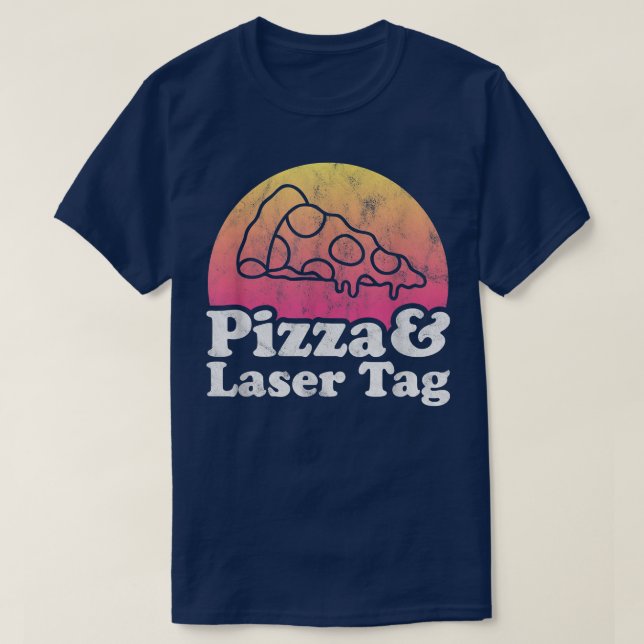 Pizza and Laser Tag  T-Shirt (Design Front)