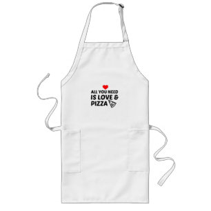 PIZZA AND LOVE LONG APRON