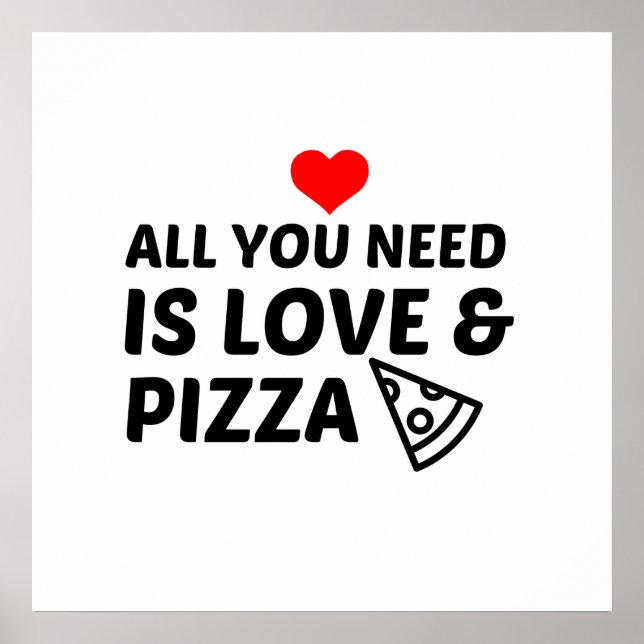 PIZZA AND LOVE POSTER (Front)