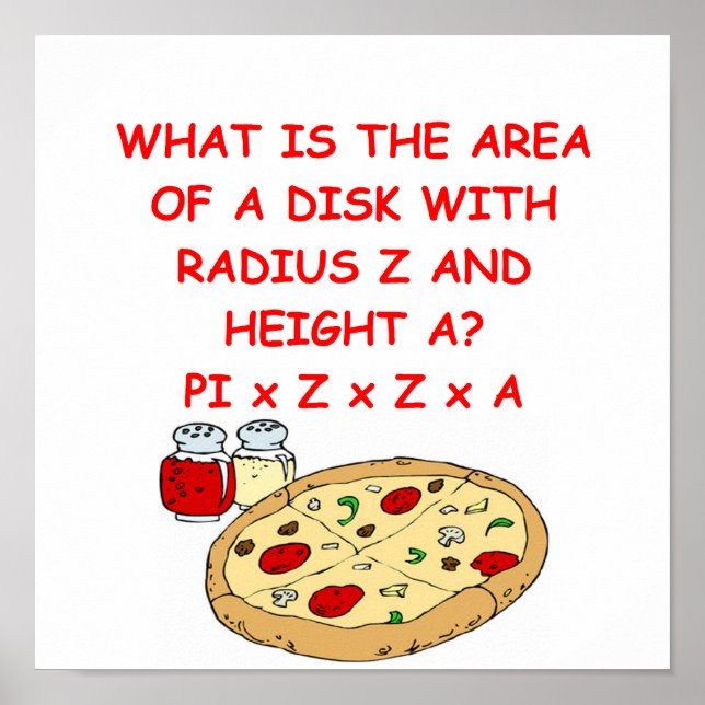 PIZZA and math Poster (Front)