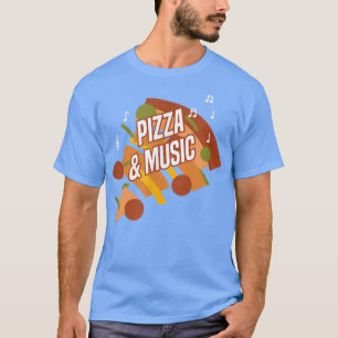 Pizza And Music Notes Clef Piano Musician 14052949 T-Shirt