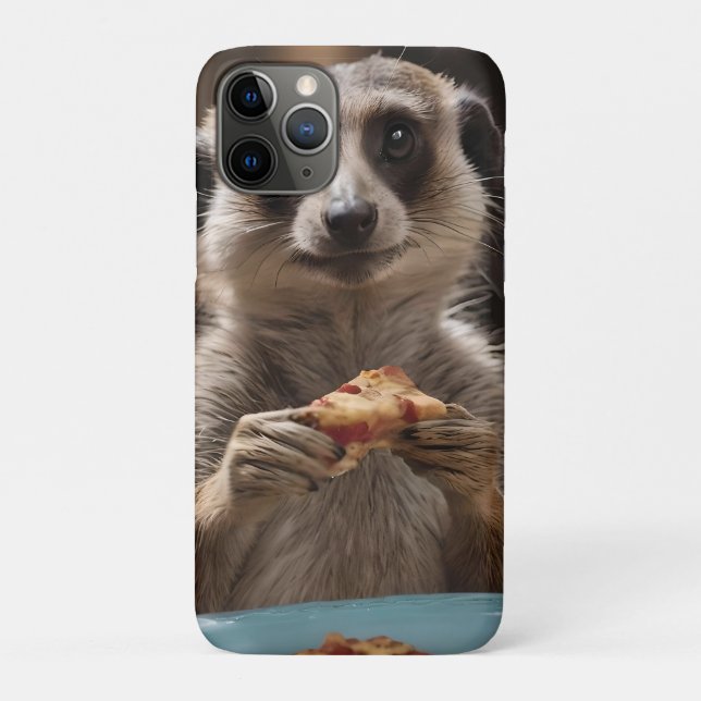 "Pizza and Pints: A Meerkat’s Perfect Snack Break" Case-Mate iPhone Case (Back)