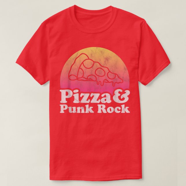 Pizza And Punk Rock 14182962 T-Shirt (Design Front)