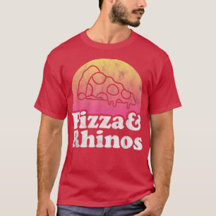 Pizza and Rhinos or Rhino Rhinoceros T-Shirt