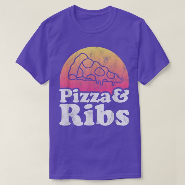 Pizza and Ribs  T-Shirt (Design Front)