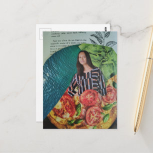 Pizza and Summer Fun Collage Postcard