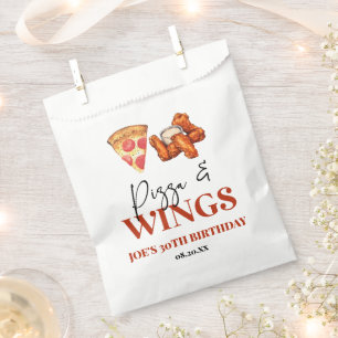 Pizza and Wings Birthday Party Favour Bags