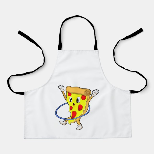 Pizza at Fitness with Fitness tires.PNG Apron (Front)