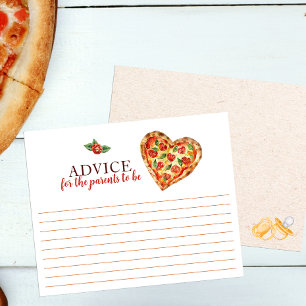 Pizza Baby Shower Advice Card – Fun Keepsake for C