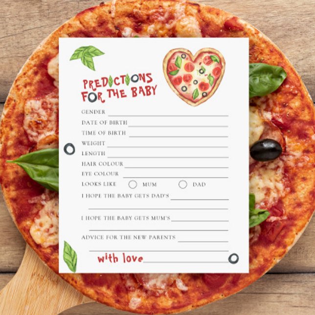Pizza baby shower - baby predictions and advice (Creator Uploaded)