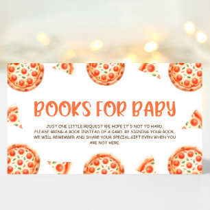 Pizza Baby Shower Books For Baby Enclosure Card