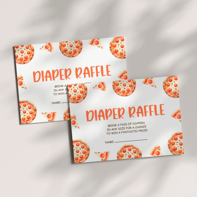 Pizza Baby Shower Diaper Raffle  Enclosure Card (Creator Uploaded)