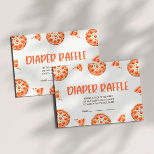 Pizza Baby Shower Diaper Raffle  Enclosure Card