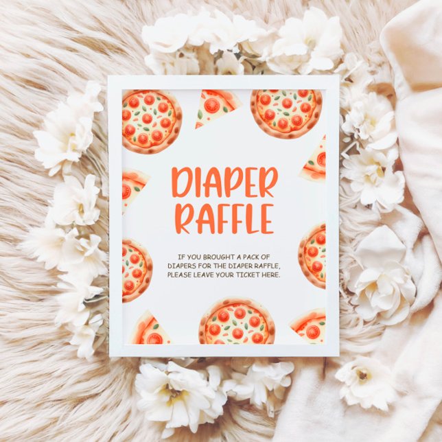 Pizza Baby Shower Diaper Raffle Sign (Creator Uploaded)