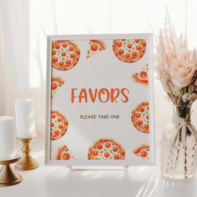 Pizza Baby Shower Favours Sign, Slice Slice Baby Poster (Creator Uploaded)
