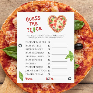 Pizza baby shower - Guess the price! Game