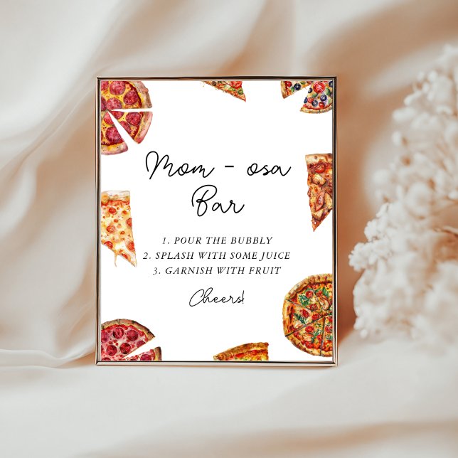 Pizza Baby Shower Momosa Bar Sign (Creator Uploaded)