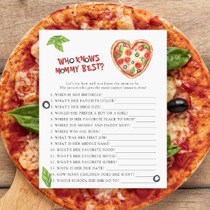 Pizza baby shower - Who knows mummy best