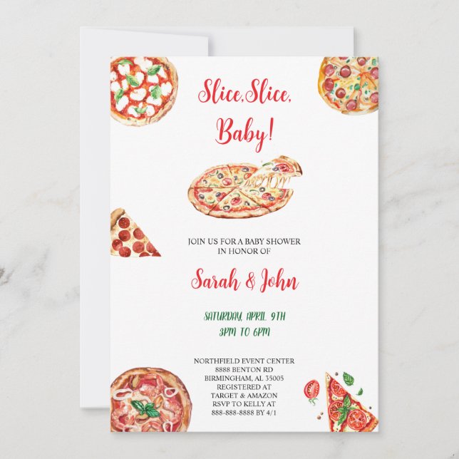 PIZZA BABYSHOWER INVITATION (Front)