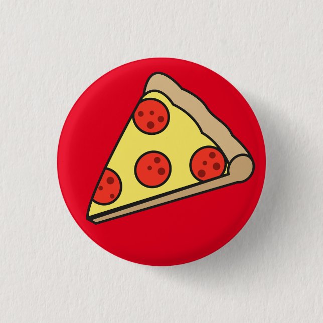Pizza Badge Pin Button (Front)