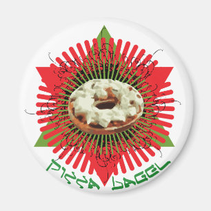 Pizza Bagel : Jewish Italian Magnet