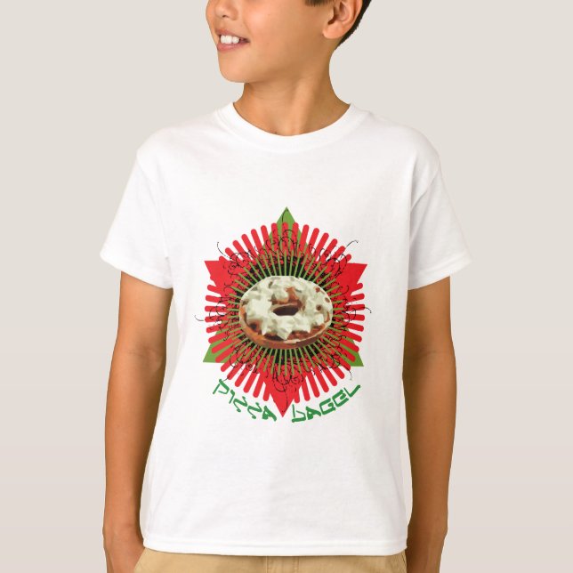 Pizza Bagel : Jewish Italian T-Shirt (Front)