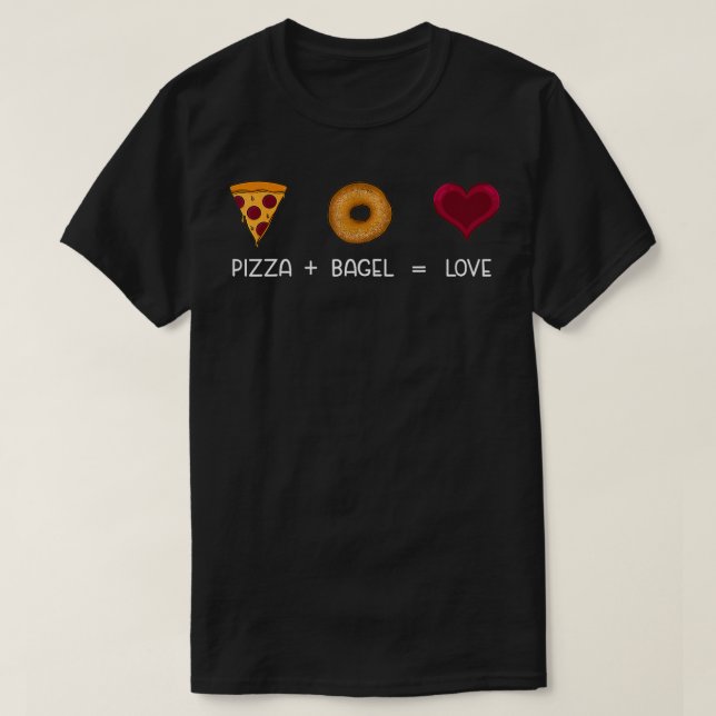 Pizza Bagel Lover Beigel Roll RingShaped Baked Jew T-Shirt (Design Front)