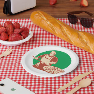 Pizza Baker Paper Plate