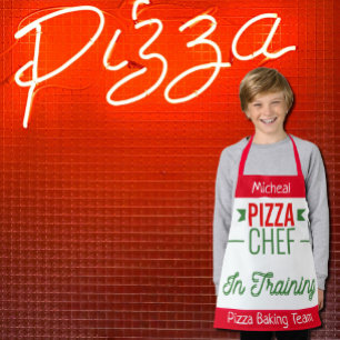Pizza baking team- kids apron