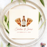 Pizza & Beer Casual Couples Wedding Bridal Shower Napkin<br><div class="desc">Pizza & Beer Casual Couples Wedding Bridal Shower napkins. Perfect for a casual couples wedding shower where everyone can join in the fun!</div>