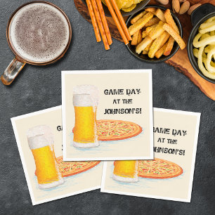 Pizza & Beer Football Game Day Party Napkins