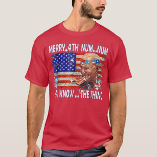 Pizza Biden Confused Merry Happy 4th Of You Know 3 T-Shirt