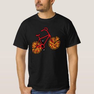 Pizza bike with pizza slice wheels T-Shirt
