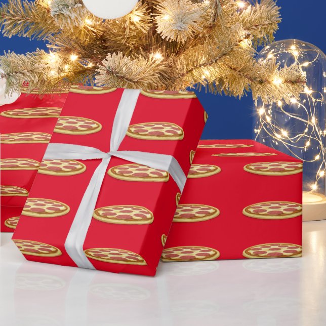 PIZZA BIRTHDAY FUNNY WRAPPING PAPER (Holidays)