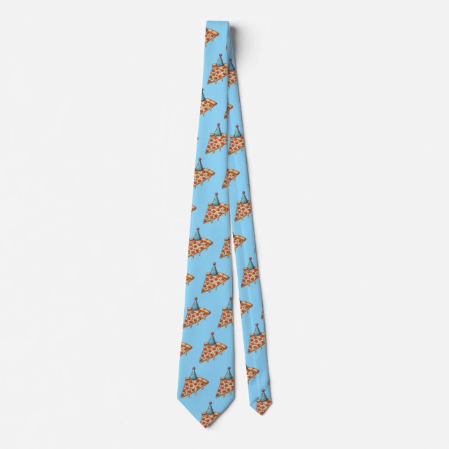 pizza & birthday hat tie (Front)