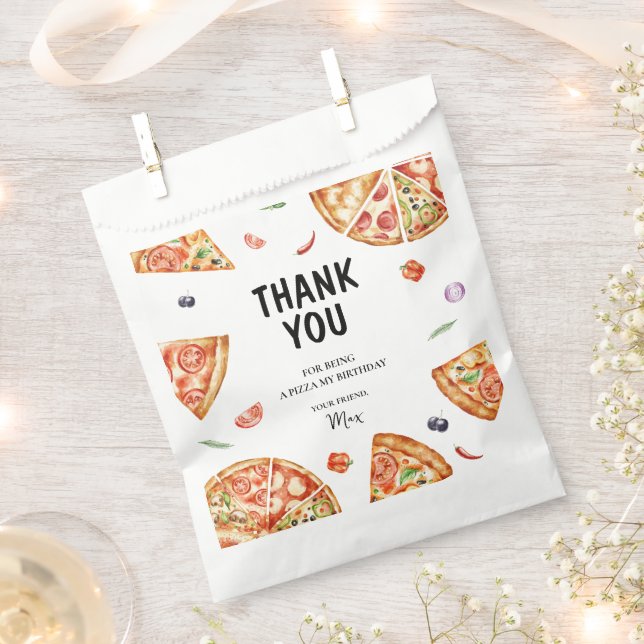 Pizza Birthday Part Favour Bags (Clipped)