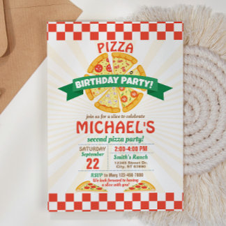 Pizza Birthday Party Invitation