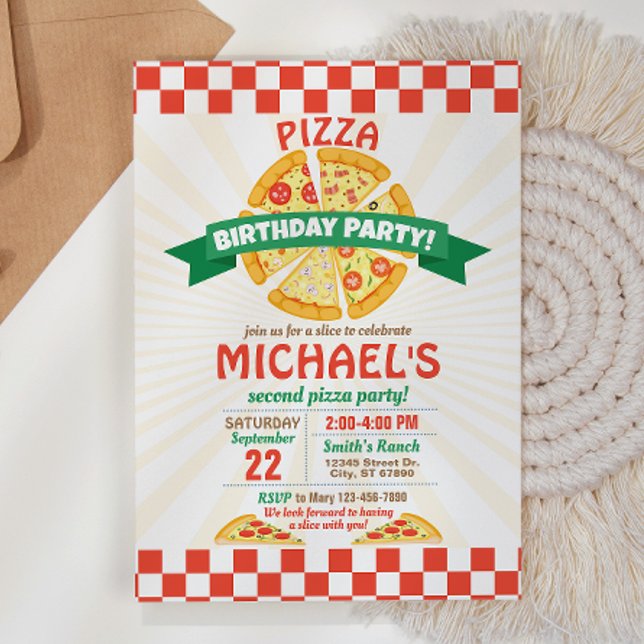 Pizza Birthday Party Invitation (Creator Uploaded)