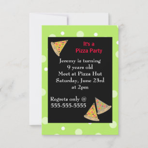 Pizza Birthday Party Invitation