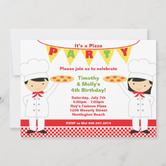 Pizza Birthday Party Invitation