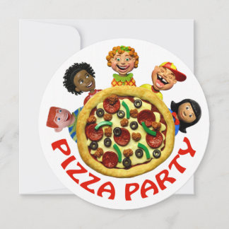 Pizza Birthday Party Invitation