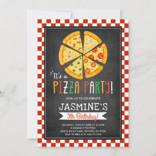 Pizza Birthday Party Invitation Slice of Fun