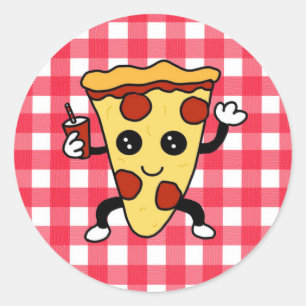 Pizza Birthday Party or Pizza Parlour Classic Round Sticker