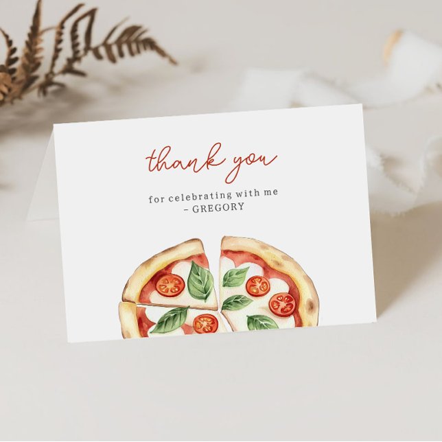 Pizza Birthday Thank You Card (Creator Uploaded)