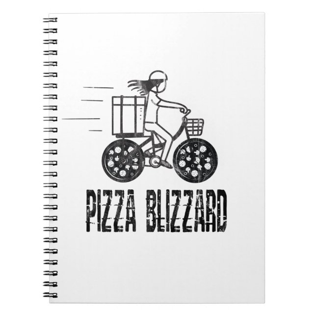 Pizza Blizzard Bike Courier Driver Notebook (Front)