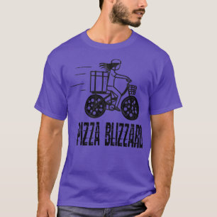 Pizza Blizzard Bike Courier Driver T-Shirt