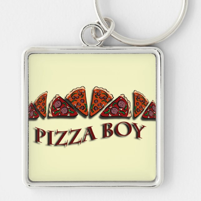 Pizza Boy Key Ring (Front)