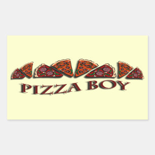 Pizza Boy Rectangular Sticker
