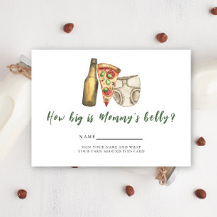 Pizza, Brews and Diapers How big is mummy's belly Enclosure Card